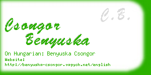 csongor benyuska business card